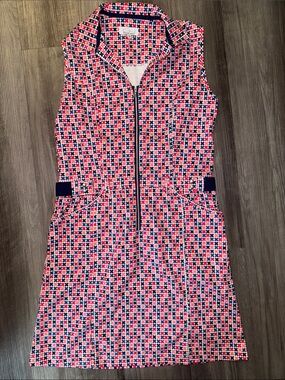 Cracked Wheat small dress vonita print geometric belted golf womens sleeveless